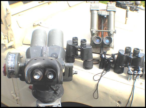 Military flak and armored vehicle binoculars