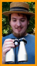 Happy Farmer with Binoculars