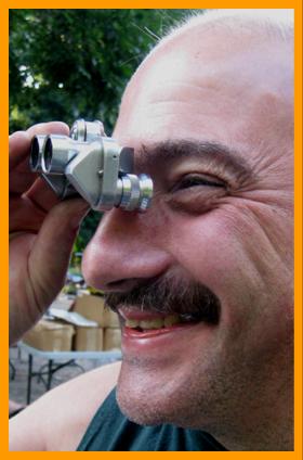 Joyful Man w/ Mini Binoculars