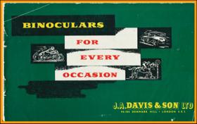 1959 J.A.Davis Binoculars Catalogue. 
1959 J.A. Davis binociulars Catalog.
1959 J.A. Davis FernglasKatalog.
1959 J.A. Davis jumelles catalogue.
1959 J.A. Davis catalogo binocoli.
1959 J.A. Davis catalogo de binoculares.
1959 J.A. Davis catalogo de prismaticos.
1959 J.A. Davis katalog med kikkert.
1959 J.A. Davis katalog over kikare.
1959 J.A. Davis verrekijker catalogus.
1959 J.A. Davis catalog binocluri.
1959 J.A. Davis durbun katalogu.
1959 J.A. Davis katalog dalekohledu.
1959 J.A. Davis kiikarlen luettelo.
1959 J.A. Davis tavcso katalogus.
1959 J.A. Davis katalog lornetek.
1959 J.A. Davis katalogu i dylbive.
1959 J.A. Davis danh muc ong nhom. 