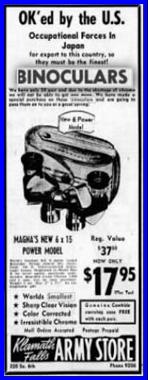 1951 Miniature Binoculars Advertisement