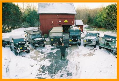 Collection of old land rovers
