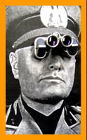 Benito Mussolini with binoculars