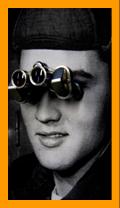 Elvis Presley with binoculars