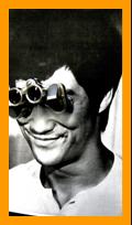 Bruce Lee with binoculars