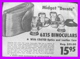 1952 Dacote 6x15 binoculars ad