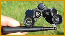 Fata Morgana 4x binoculars w/ lorgnette handle