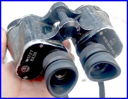 1953 O.I.P.8x38 military binocularsmarked to Luxembourg Army
