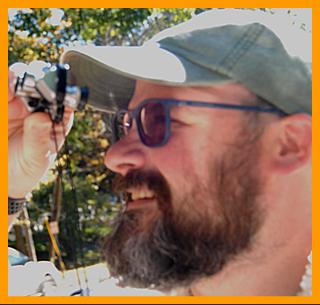 Hunter with Miniature Binoculars