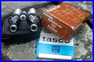 Tasco model 502 8x20 binoculars with box