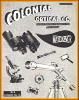 1962 Colonial Binoculars Catalogue Catalog Fernglasser Katalog