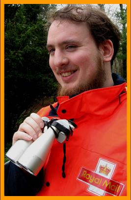 Happy Man with Binoculars