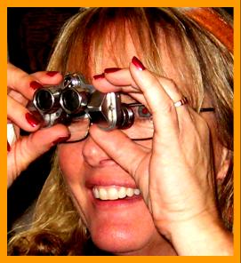 Woman Looking Through Binoculars