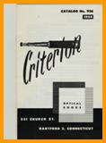 1954 Criterion Binoculars Catalogue Catalog Fernglasser Katalog