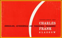 Old Charles Frank Binoculars Catalogue Catalog Fernglasser Katalog