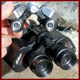 Silver binoculars. 
Silver fernglas.
Silver kikare.
Silver binoculares.
Silver jumelles.
Silver kikkert.
Silver prismaticos.
Silver binocolo.
Silver verrekijker.
Silver kiikarit.
Silver dylbi.
Silver dvogled.
Silver dalekohled.
Silver binokled.
Silver ziuronai.
Silver lornetka.
Silver binoclu.
Silver durbun.
Silver ong nhom.