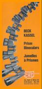 1962 Beck Kassel Binoculars Catalog Cataloge Fernglasser Katalog