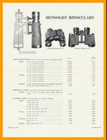 1961 Hensoldt Binoculars Catalog Catalogue Fernglasser Katalog