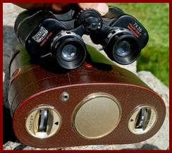 St Moritz binoculars with AM radio case.
