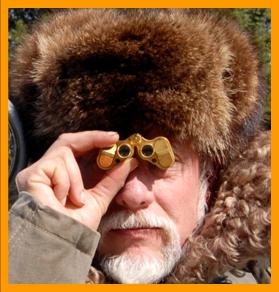 Fur Hat Man w/ Gold Binoculars